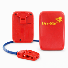 Load image into Gallery viewer, Red 'Dry-Me' bed wetting alarm device with a blue cord on a white background