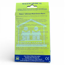 Load image into Gallery viewer, Box of Malem MO17 enuresis bedwetting alarm box packaging back with text
