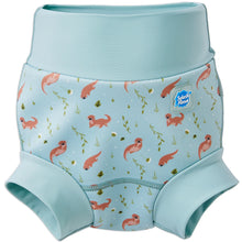 Load image into Gallery viewer, Children's swim diaper with seal pattern on a white background
