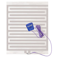 Load image into Gallery viewer, Blue MALEM MO17 bedwetting device with a cable and bed mat on a white background
