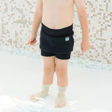 Load image into Gallery viewer, Child wearing black swim shorts
