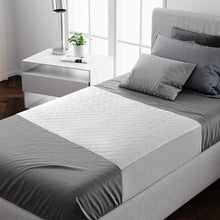 Load image into Gallery viewer, Lynmark Soft Quilted Double Bed Pad with Tucks (White)

